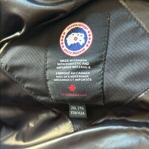 Canada Goose Black Jacket with Red & White Arctic Patch
